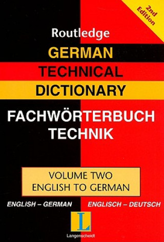 Knjiga German Technical Dictionary (Volume 2) Routledge