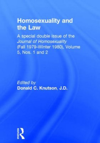 Książka Homosexuality and the Law 