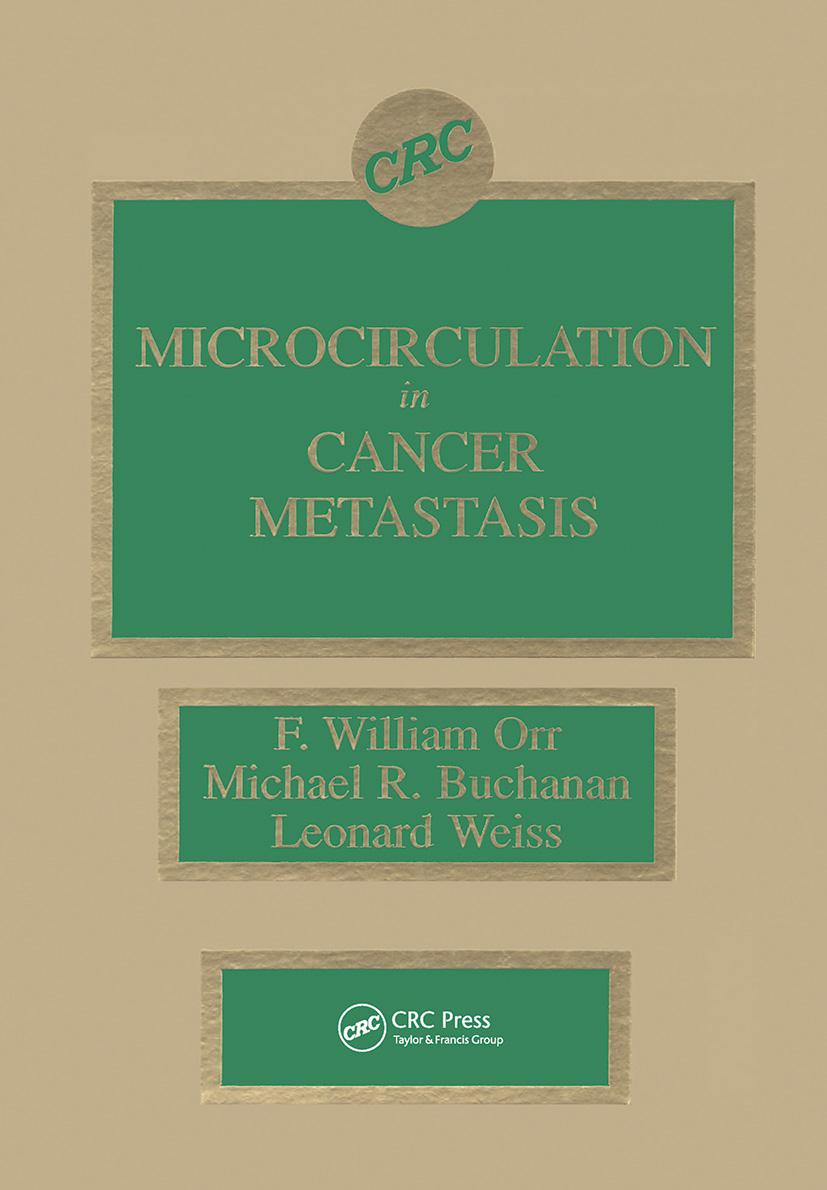 Knjiga Microcirculation in Cancer Metastasis Leonard Weiss