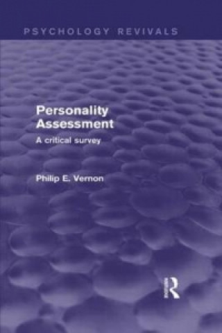 Kniha Personality Assessment Philip E. Vernon