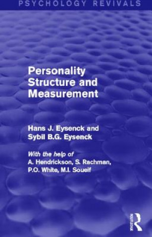 Kniha Personality Structure and Measurement (Psychology Revivals) Sybil B. G. Eysenck