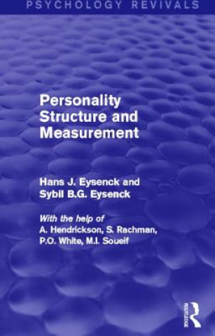 Buch Personality Structure and Measurement (Psychology Revivals) Sybil B. G. Eysenck