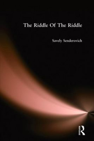 Kniha Riddle Of The Riddle Savely Senderovich