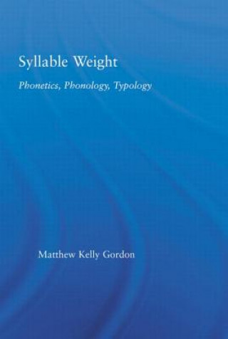 Boek Syllable Weight Matthew J. Gordon