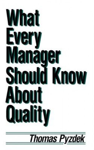 Könyv What Every Manager Should Know about Quality Thomas Pyzdek