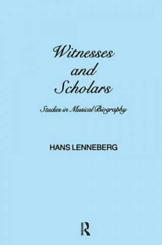 Könyv Witnesses and Scholars Lenneberg