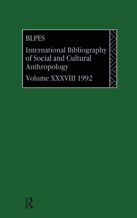 Book IBSS: Anthropology: 1992 Vol 38 British Library of Political and Economic Science