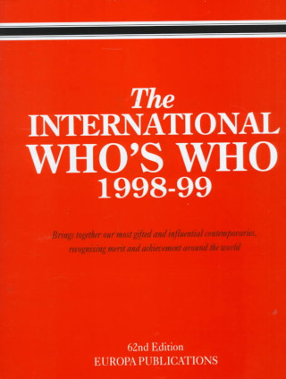 Carte Intl Whos Who 1998-99 Ed 62nd