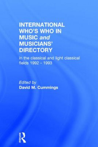 Carte Intl Whos Who Music&Ency Ed13 