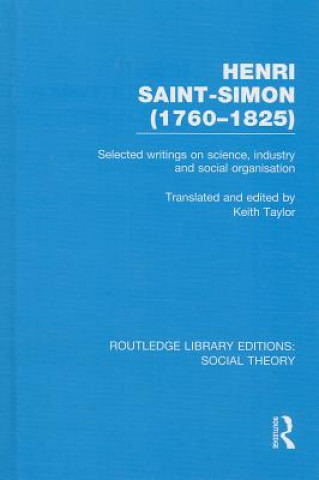 Kniha Henri Saint-Simon (1760-1825) Keith Taylor