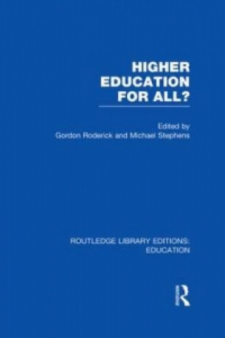 Kniha Higher Education for All? (RLE Edu G) 