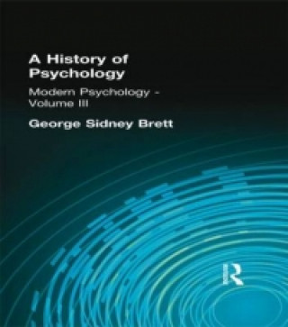 Knjiga History of Psychology George Sidney Brett