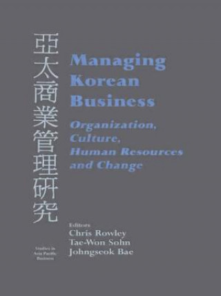 Book Managing Korean Business Johngseok Bae