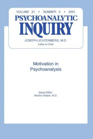 Kniha Motivation and Psychoanalysis Morton Shane