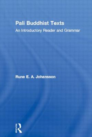 Könyv Pali Buddhist Texts Rune E. A. Johansson