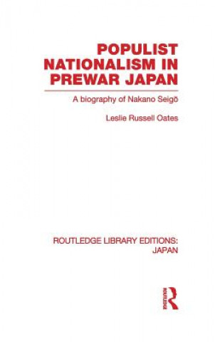 Kniha Populist Nationalism in Pre-War Japan Leslie R. Oates