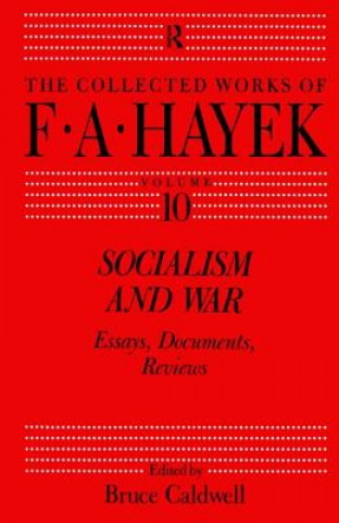 Kniha Socialism and War F A Hayek