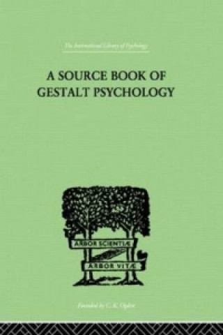 Buch Source Book Of Gestalt Psychology Willis D. Ellis