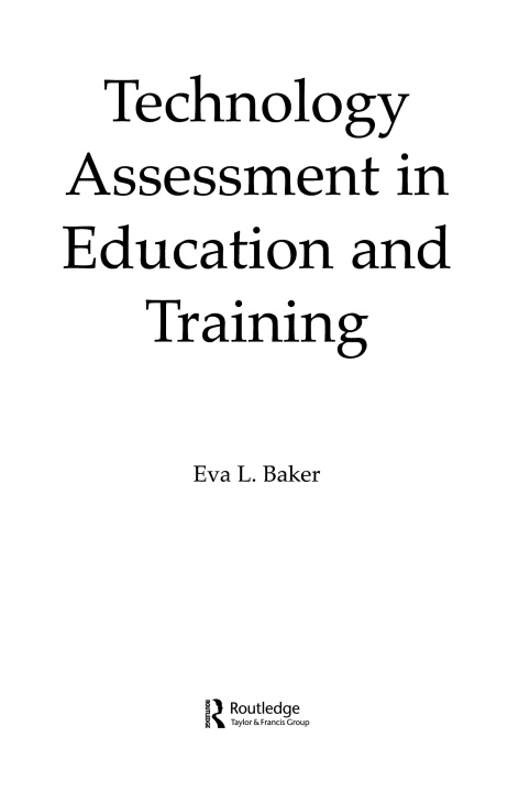 Livre Technology Assessment in Education and Training 