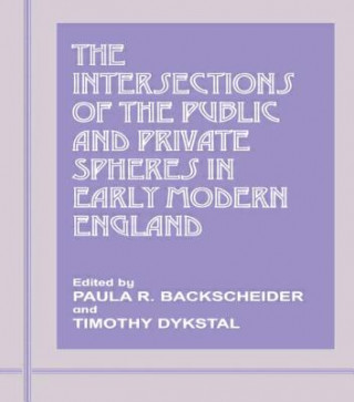 Kniha Intersections of the Public and Private Spheres in Early Modern England Paula R. Backscheider