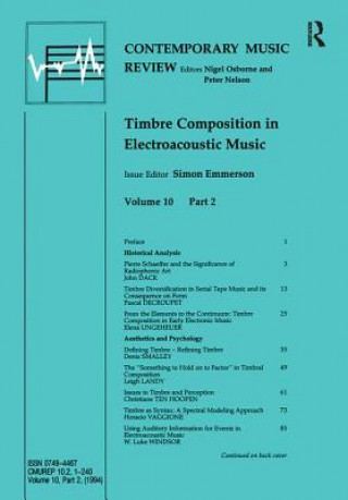 Carte Timbre Composition in Electroacoustic Music 