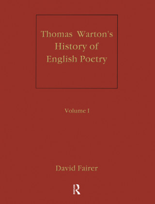 Carte Warton's History of English Poetry Thomas Warton