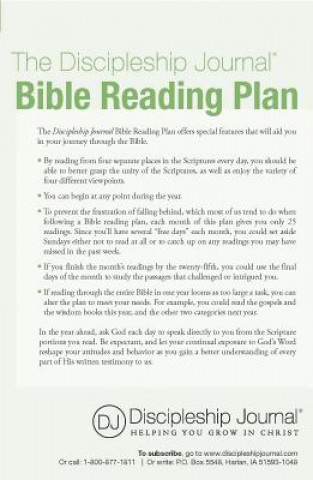 Carte Discipleship Journal Bible Reading Plan The Navigators