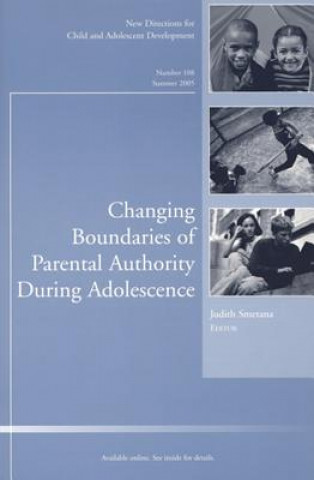 Book Changing Boundaries of Parental Authority During Adolescence CAD (Child & Adolescent Development)