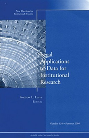 Livre Legal Applications of Data for Institutional Research IR (Institutional Research)