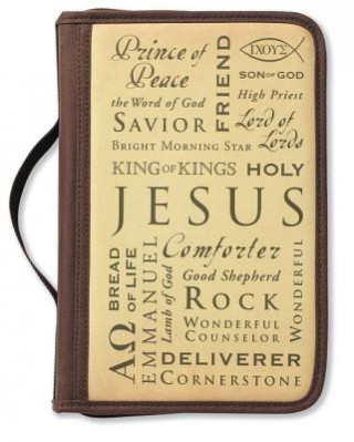 Книга Inspiration Names of Jesus Canvas Large Brown Book & Bible Cover 