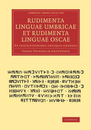 Carte Rudimenta linguae umbricae et rudimenta linguae oscae Georg Friedrich Grotefend