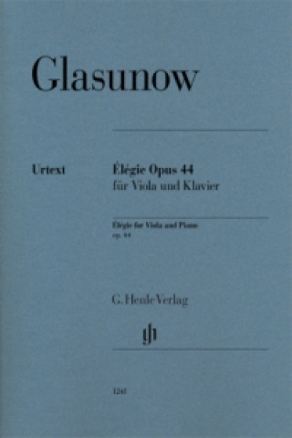 Pubblicazioni cartacee Glasunow, Alexander - Élégie op. 44 für Viola und Klavier Alexander Glasunow