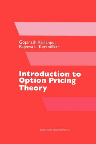 Kniha Introduction to Option Pricing Theory Gopinath Kallianpur