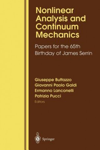 Könyv Nonlinear Analysis and Continuum Mechanics Giuseppe Butazzo