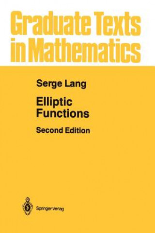 Könyv Elliptic Functions Serge Lang