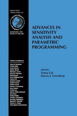 Kniha Advances in Sensitivity Analysis and Parametric Programming Tomas Gal
