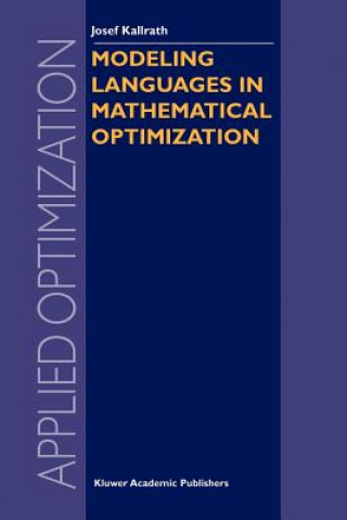 Carte Modeling Languages in Mathematical Optimization Josef Kallrath