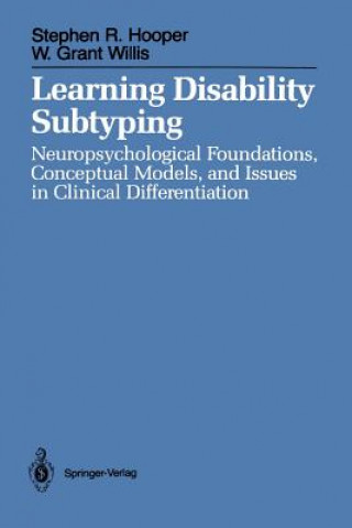 Knjiga Learning Disability Subtyping Stephen R. Hooper