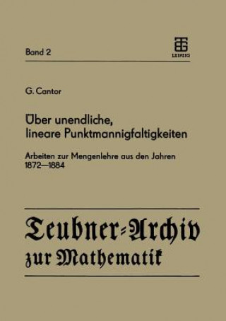 Kniha Über unendliche, lineare Punktmannigfaltigkeiten Georg Cantor
