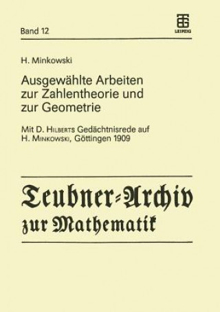 Buch Ausgewählte Arbeiten zur Zahlentheorie und zur Geometrie Hermann Minkowski