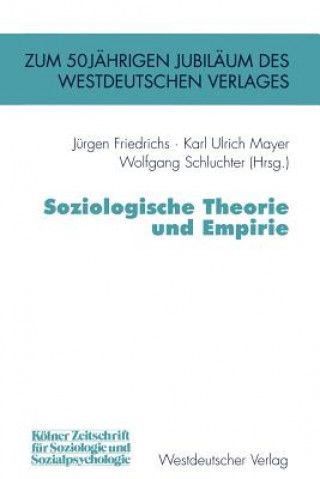 Carte Soziologische Theorie Und Empirie Jürgen Friedrichs