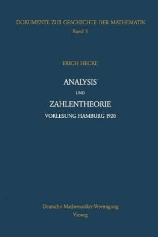 Book Analysis und Zahlentheorie Erich Hecke