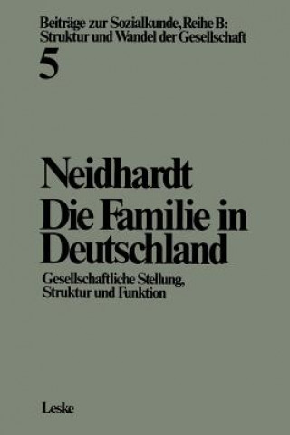 Carte Die Familie in Deutschland Friedhelm Neidhardt