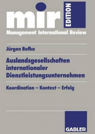 Libro Auslandsgesellschaften Internationaler Dienstleistungsunternehmen Jürgen Bufka