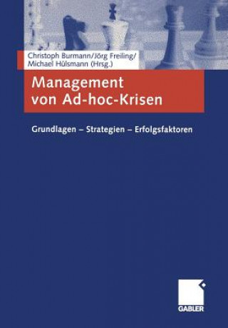 Kniha Management von Ad-Hoc-Krisen Christoph Burmann