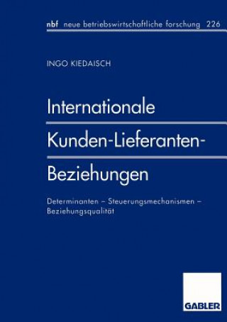 Carte Internationale Kunden-Lieferanten-Beziehungen Ingo Kiedaisch