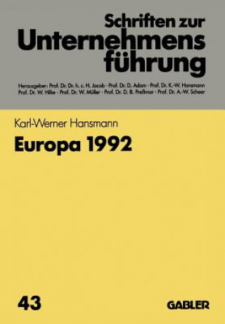 Knjiga Europa 1992 Karl-Werner Hansmann