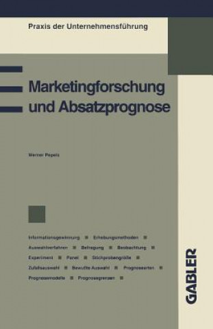 Kniha Marketingforschung Und Absatzprognose Werner Pepels