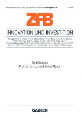 Kniha Innovation und Investition Horst Albach