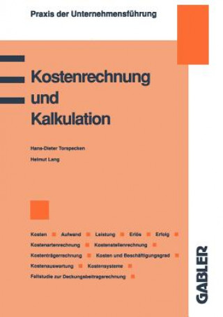 Kniha Kostenrechnung und Kalkulation Helmut H. Lang